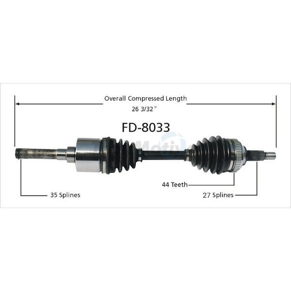 Surtrack Axle Cv Axle Shaft, Fd-8033 FD-8033 - main